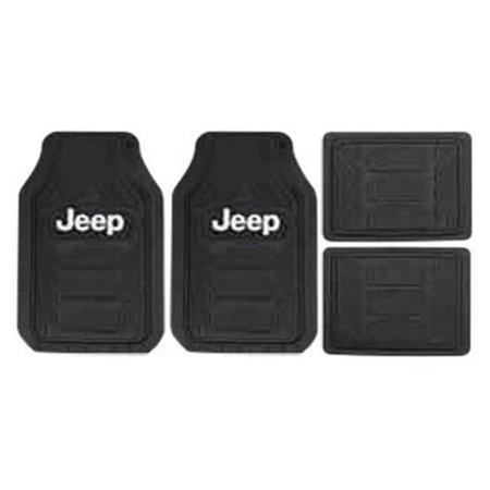 PLASTICOLOR Plasticolor P23-001668R01 Jeep Rubber Floor Mat; Black P23-001668R01